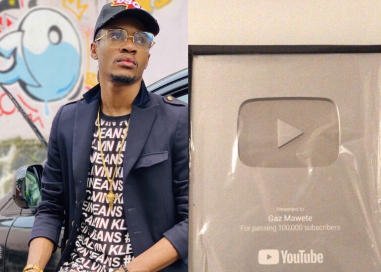 Gaz Mawete reçoit le trophée YouTube Creator pour avoir dépassé 100.000 abonnés sur YouTube