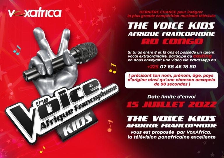 « The Voice Kids Afrique Francophone » saison 1 : le casting est ouvert aux jeunes talents congolais, comment postuler ?
