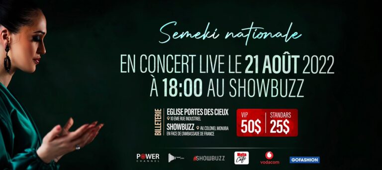 La semeki nationale Simiane Tatu en concert live pour la première fois à Kinshasa