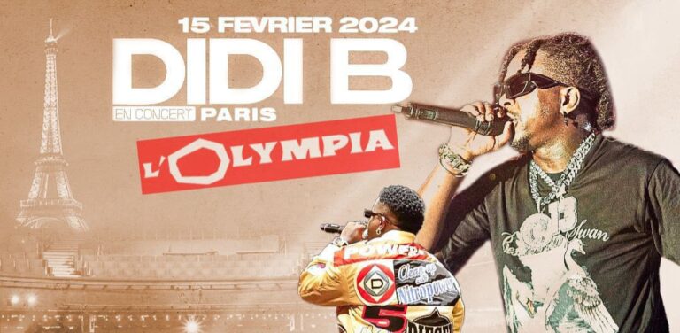 Didi B à l&rsquo;Olympia de Paris le 15 février 2024 : billetterie déjà ouverte !