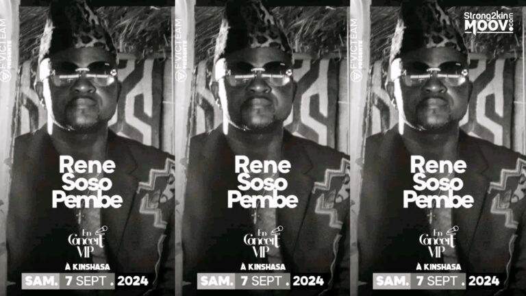René Soso Pembe en concert VIP le 7 septembre prochain à Kinshasa