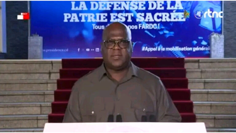 RDC : Félix Tshisekedi annonce une riposte vigoureuse et appelle à l&rsquo;unité face à l’agression dans l&rsquo;Est