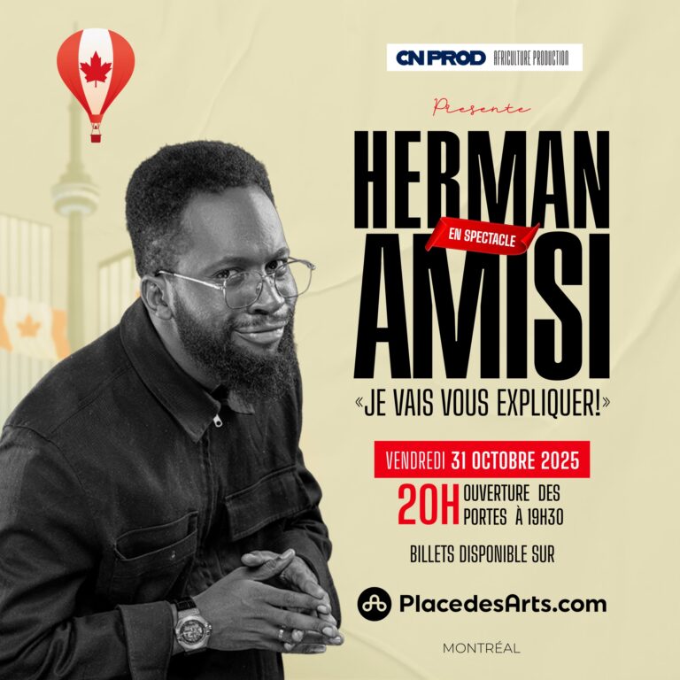 Herman Amisi en spectacle à Montréal : « Je vais vous expliquer ! » s’exporte au Canada