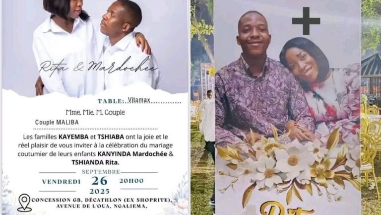 Kinshasa en deuil : le drame de Rita Tshianda, jeune mariée décédée le jour de son mariage